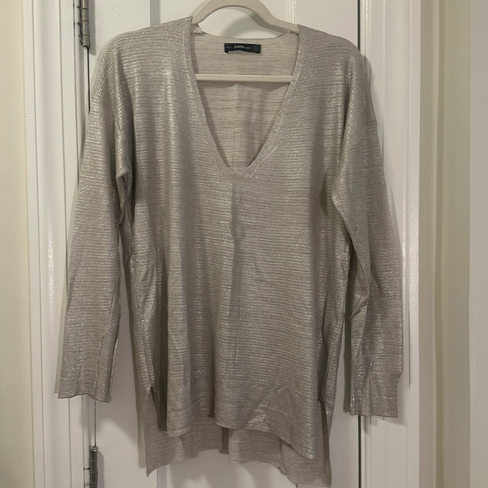 Zara Metallic Sweater